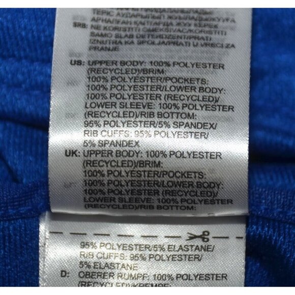 Adidas Blue & White Split Firebird Jacket Men's Large L Color Block Classic - Picture 10 of 11